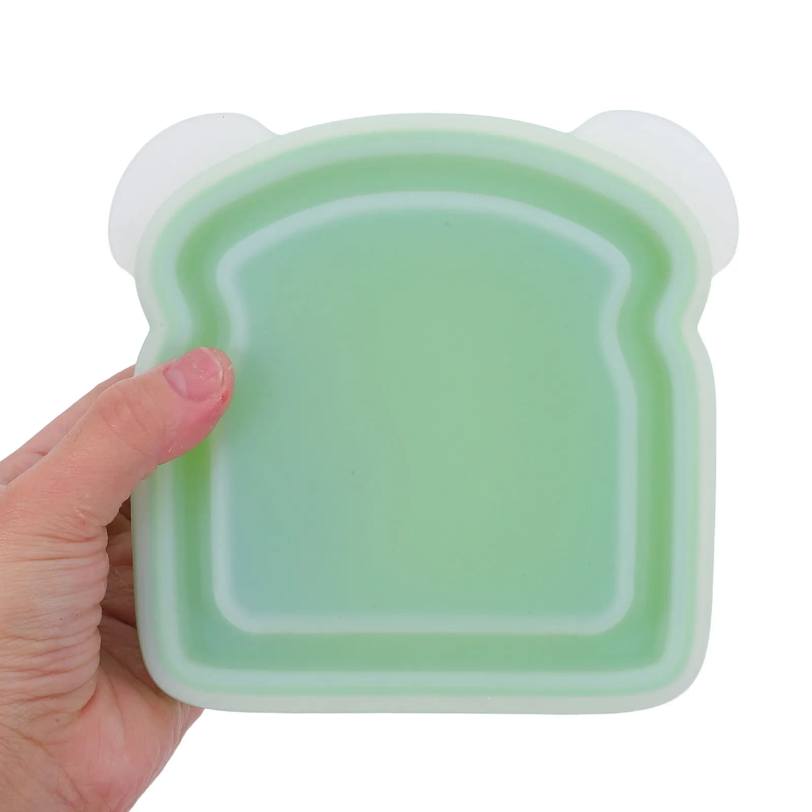 Contenitore per Sandwich a Forma di Toast, Riutilizzabile con Coperchio Ermetico, per Scuola, Ufficio, Campeggio, Conservazione del Pane, Preparazione dei Pasti in Cucina