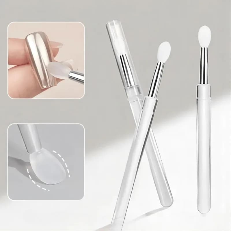 Set di 5 Applicatori Professionali Lavabili per Polvere Magica, Ombretto Glitterato e Rossetto, per la Cura di Mani e Piedi
