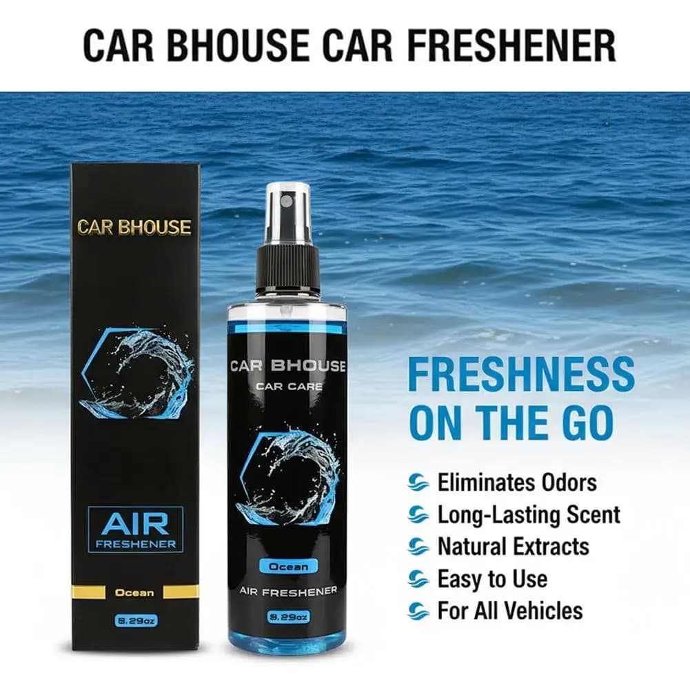 Deodorante per Auto con Oli Essenziali Naturali, Spray a Lunga Durata, Design Compatto con Clip per Bocchetta di Ventilazione, per Auto, Casa, Ufficio