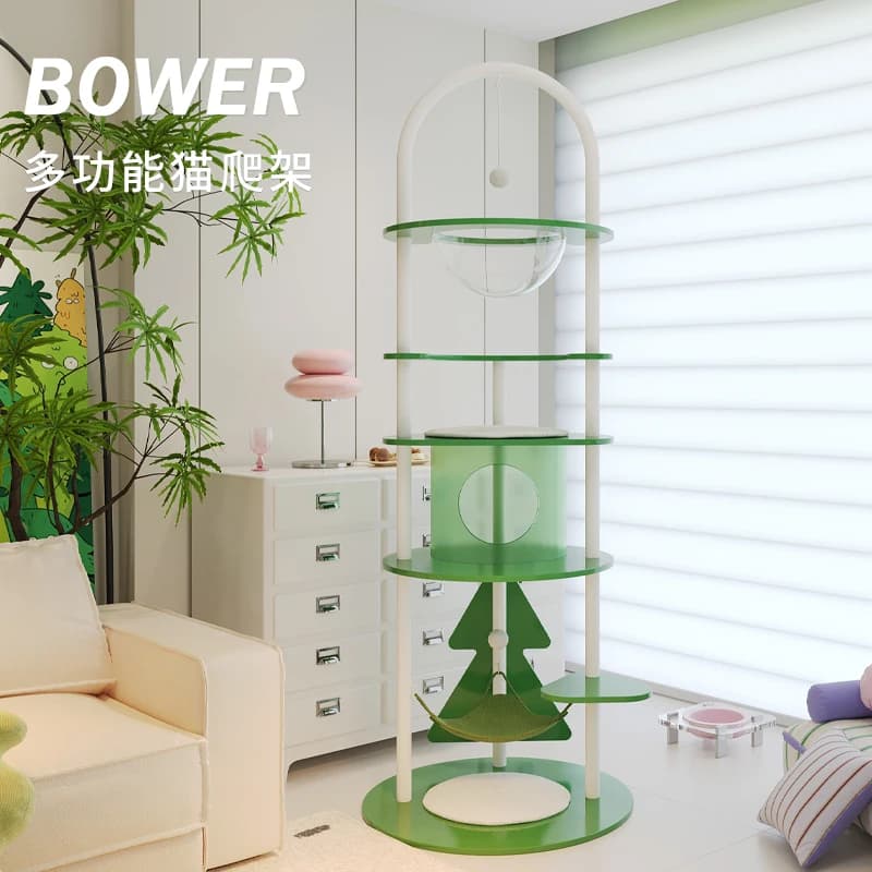 CW-1 Cat Climbing Frame Solid Wood Small Apartment Does Not Occupy An Integrated Cat Tree Large Four-season Universal Cat Frame