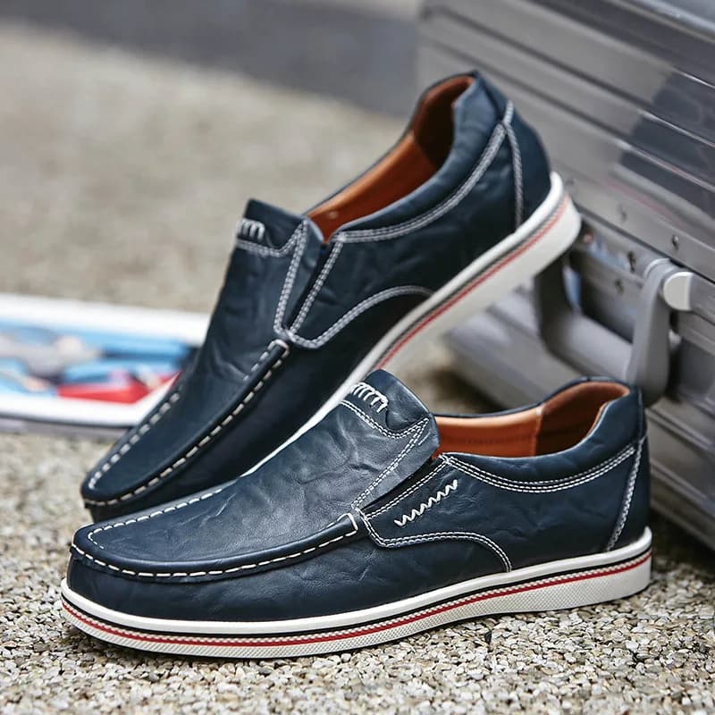 Mocassini da Uomo in Vera Pelle, Scarpe Casual da Ufficio e per Feste, Calzature Maschili Eleganti e Comode