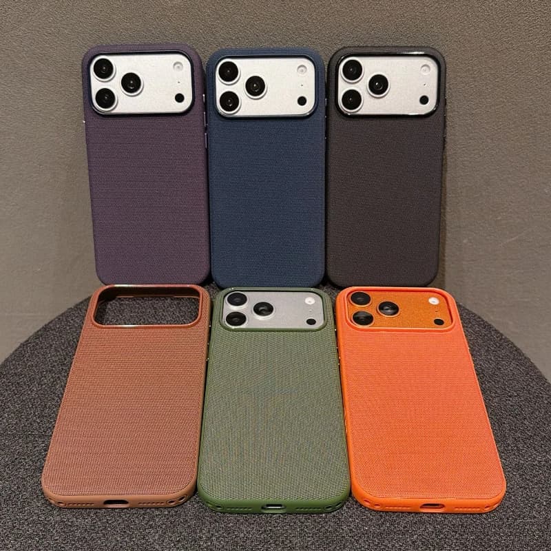 Custodia Tech Woven Magnetica per MagSafe per iPhone 17 16 15 14 13 12 Pro Max, Cover Anti-Shock con Bumper Antiurto