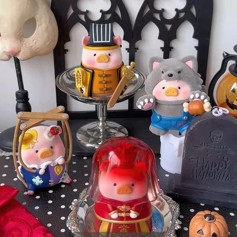 Lulu The Piggy Surprise Gan 3 Series Blind Box Cute Piggy Halloween Mystery Box Toy Anime Figure Desk Decora Model Surprise Gift