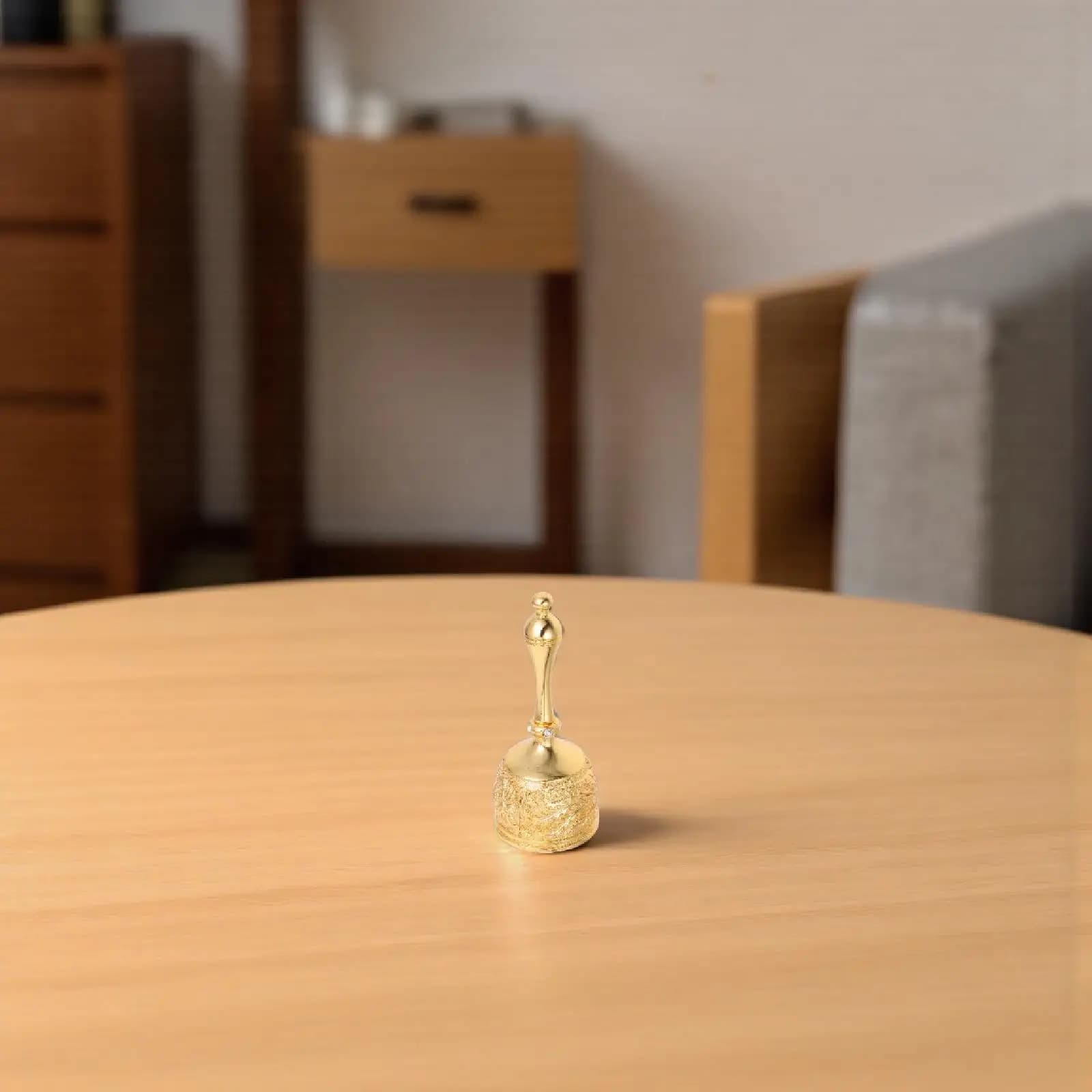 Campanello a Mano in Lega di Zinco Pesante, Tono Oro Vintage, Motivo Drago e Fenice, Manico Ergonomico Antiscivolo, Suono Forte e Nitido per Chiamate di Servizio