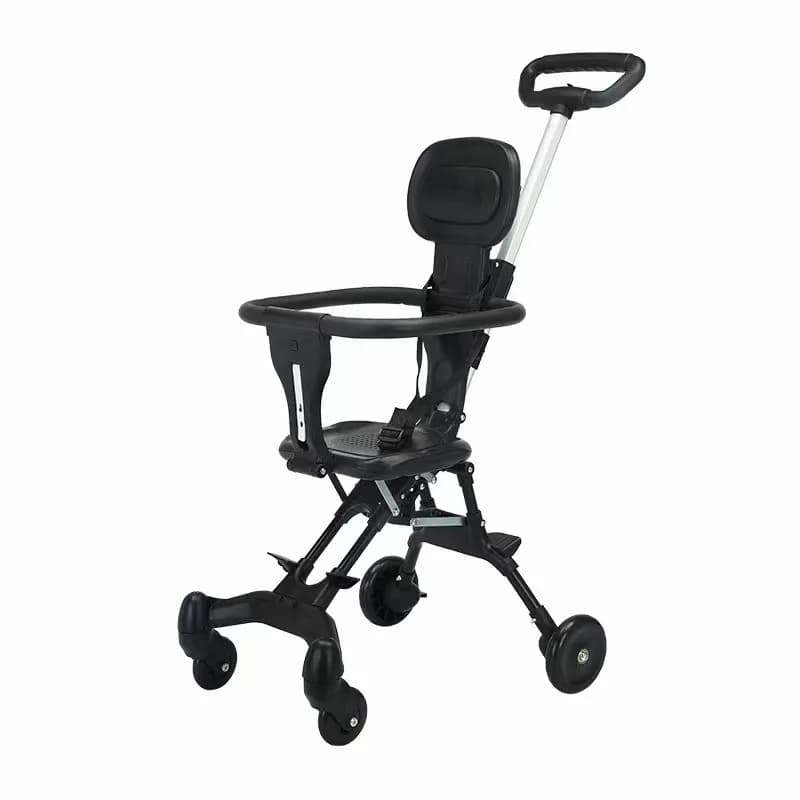 Passeggino Leggero Pieghevole Compatto da Viaggio, Chiusura con Una Mano, Seduta Reversibile, per Neonati e Bambini, Passeggino Urbano