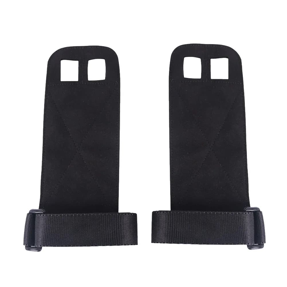 Pair Fitness Gloves Anti-Slip Wear Resistant Care Wristband Grip Belt Wrist Support Hand Brace Pull-Up