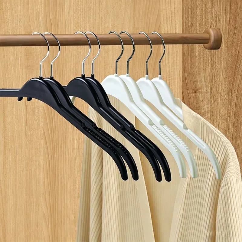Appendiabiti in plastica speciale per armadio, appendiabiti antiscivolo senza tracce con clip, appendiabiti all'ingrosso per negozi di abbigliamento e uso domestico