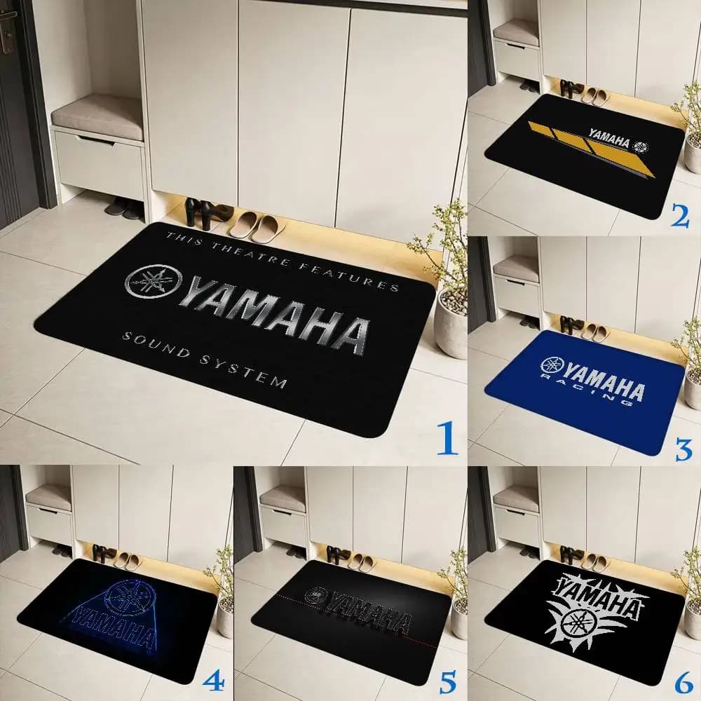 Tappetino d'ingresso per moto da corsa Y-YamahaS, lavabile, antiscivolo, per soggiorno, sedie, divano, cucina, tappeto di benvenuto