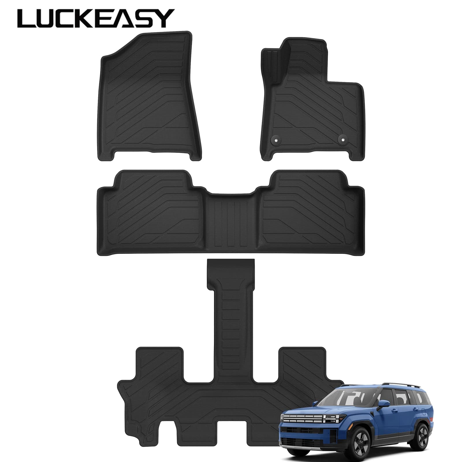 Tappetini per auto Hyundai Santa Fe Hybrid 2025 2026, tappetino protettivo, accessori auto, rivestimento bagagliaio, solo per guida a destra