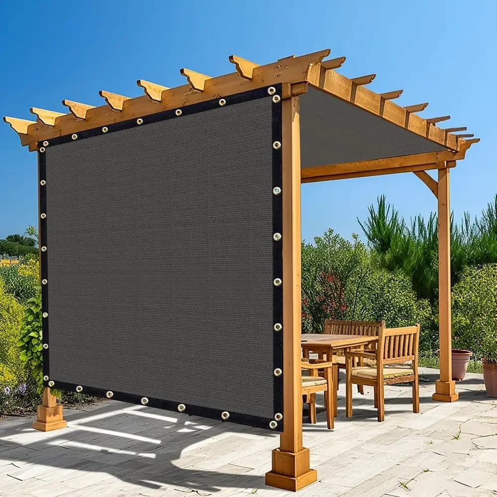 Telo Ombreggiante al 90% per Pergola, 4,5x4,8 m, Grigio, 200 GSM, con Occhielli, Fascette per Cavi Incluse