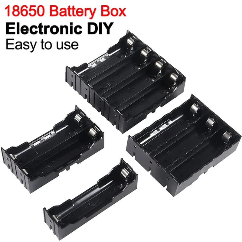 18650 Custodie per batterie 18650 Custodia per batterie 1 2 3 4 Slot 18650 AAA Scatola di immagazzinaggio batteria con cavo 18650 Supporto per batteria