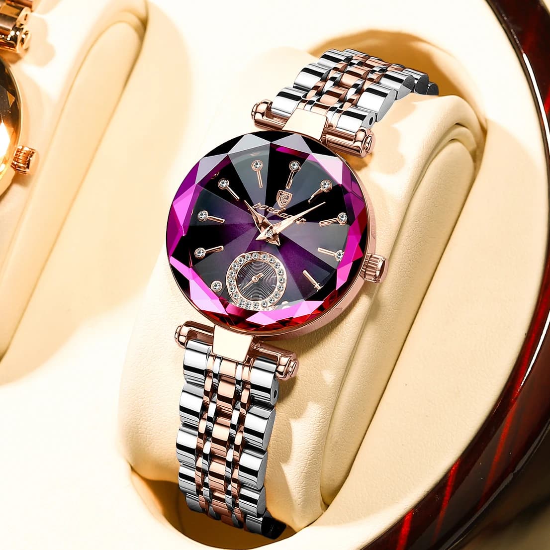 POEDAGAR Orologio da donna di marca di lusso Orologio impermeabile in acciaio inossidabile per donna Orologi al quarzo da donna eleganti Orologio femminile semplice