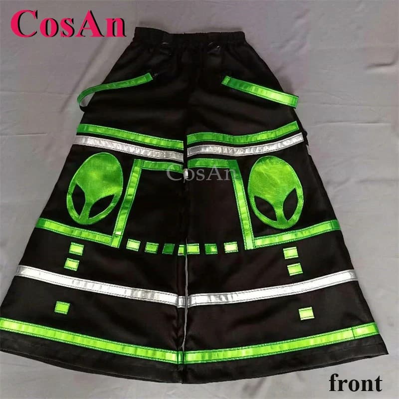 CosAn Pantaloni da ballo fantasma belli Costume cosplay Moda Pantaloni a zampa d'elefante Grim Reaper Phat Pantaloni riflettenti per unisex