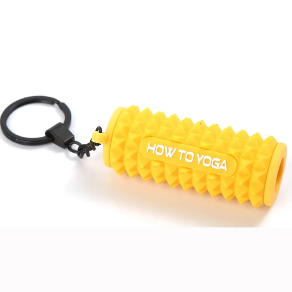 Mini Foam Roller for Die Massage, Sports Roller Forming Silicone Keyring, Muscular Relaxation Accessories