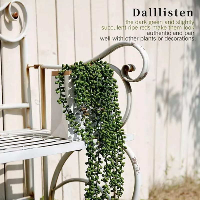 1PC piante succulente artificiali vite per natale Yree accessori Indoor Home Wall Hanging Wedding Arch Decor Photography Prop