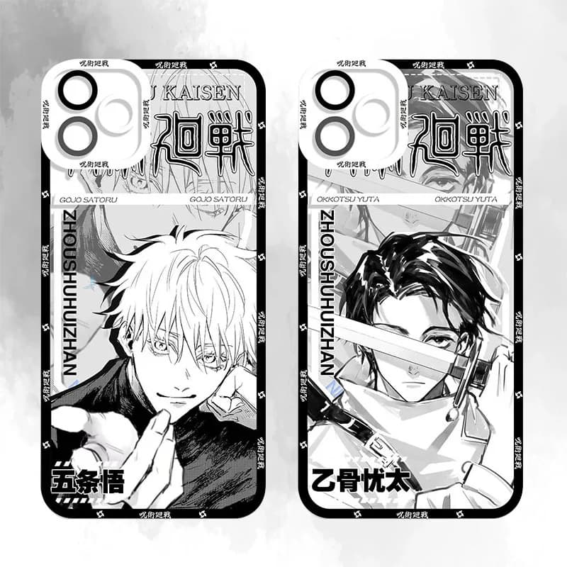 Anime Jujutsu Kaisen Gojo Satoru custodia trasparente per iPhone 15 14 Pro Max 13 12 Mini 11 Pro XR XS X 8 7 6 6S Plus SE 2020 Silicone