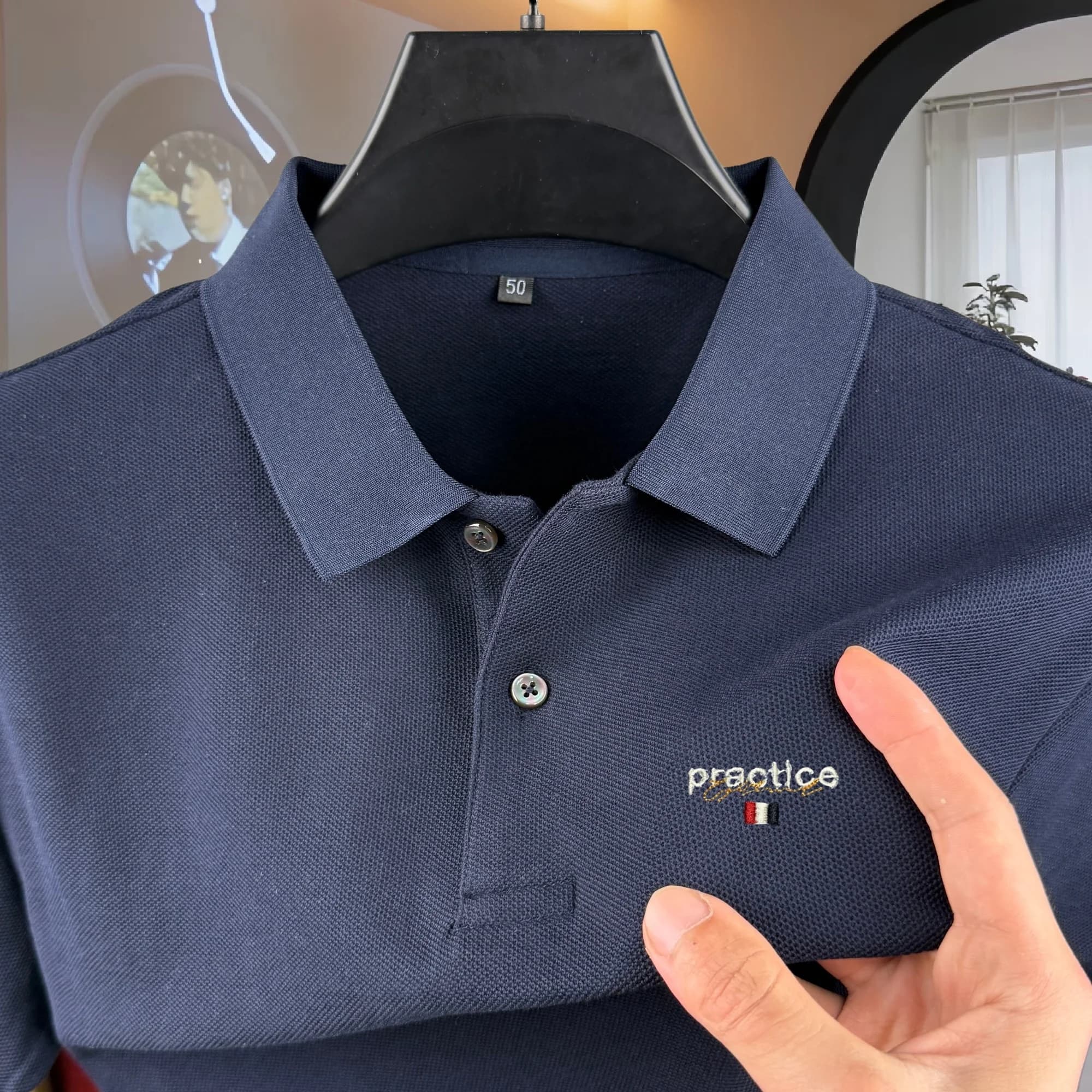 100% pure cotton high-end brand men's short sleeved polo shirt summer luxury fashion letter embroidery golf top casual T-shirt