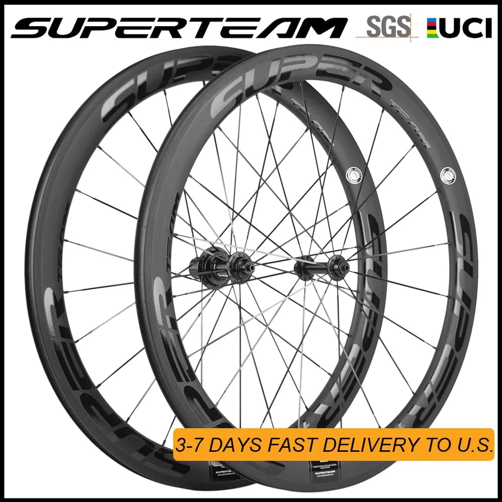 UCI approvato nuovo SUPERTEAM grande sconto 50mm copertoncino ruote in carbonio ruota per bici da strada 700C ruote per bici in carbonio High TG