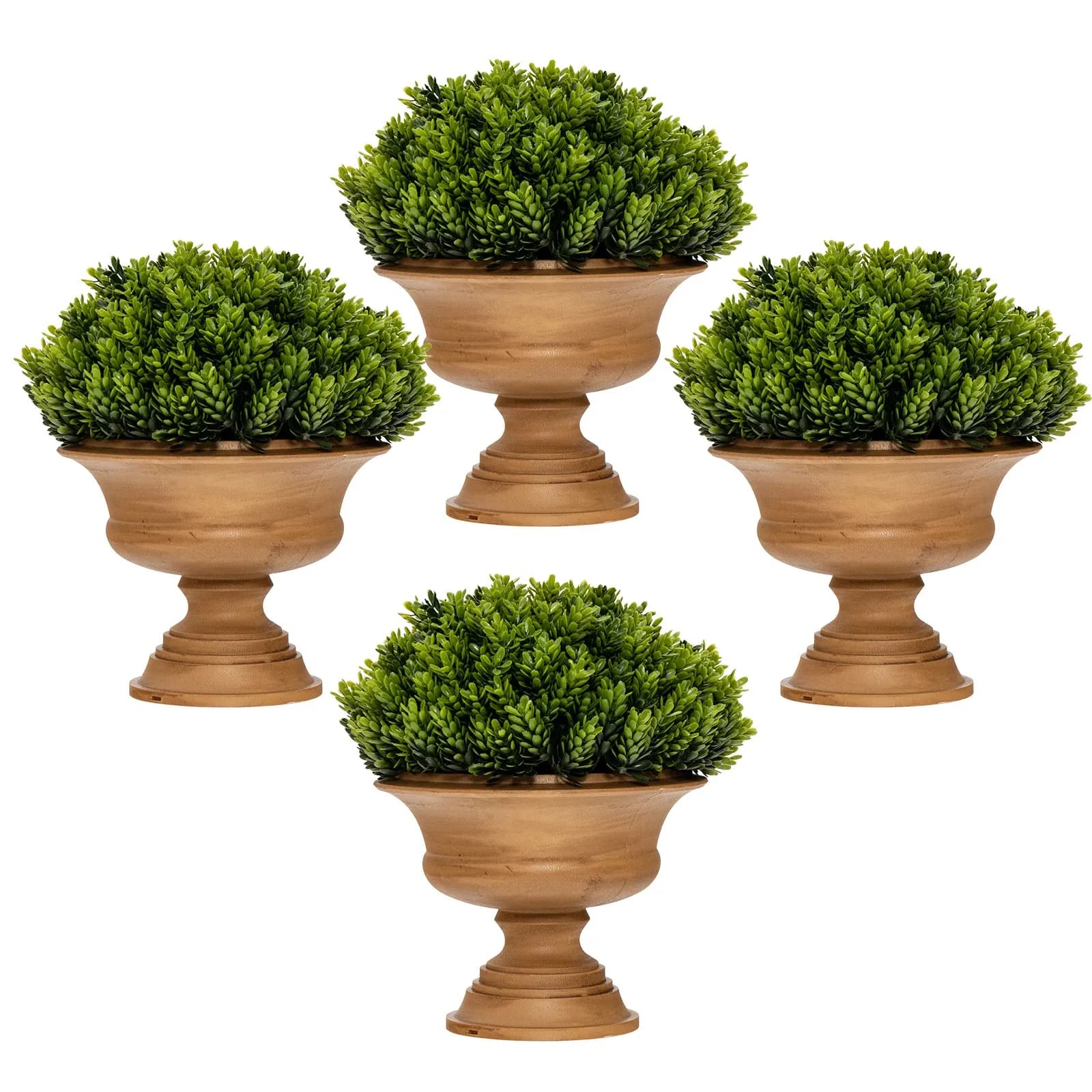 Set of 4 Artificial Miniature Plants, Green Interior Decoration