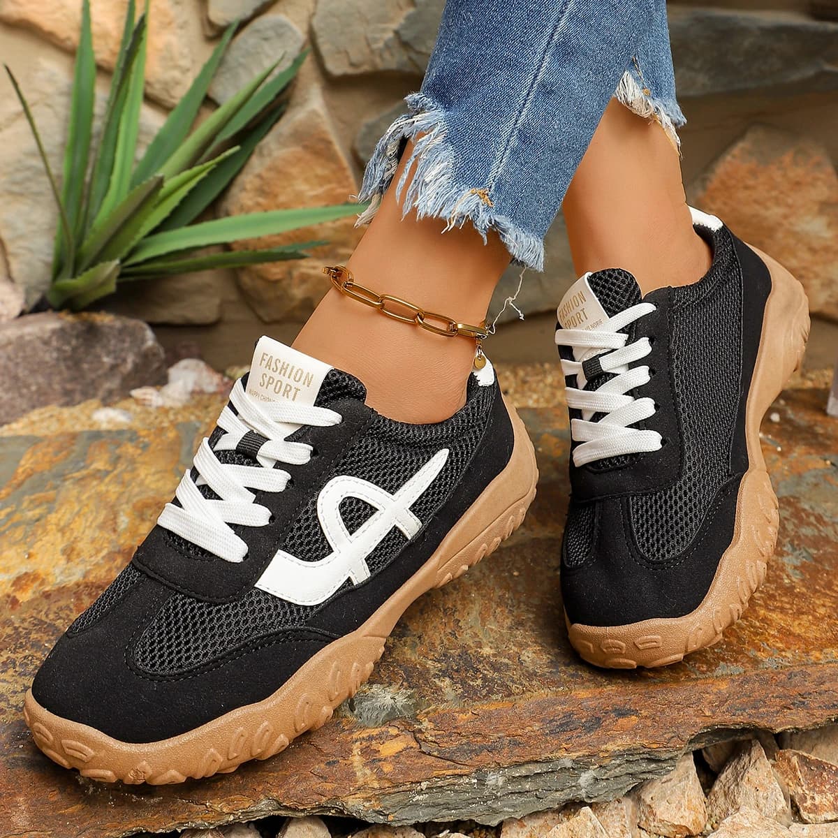 5.5cm Women's Height-increasing Mesh Breathable Running Casual Sport Vulcanized Sneakers Shoes for Women Sports Yellow Shoes