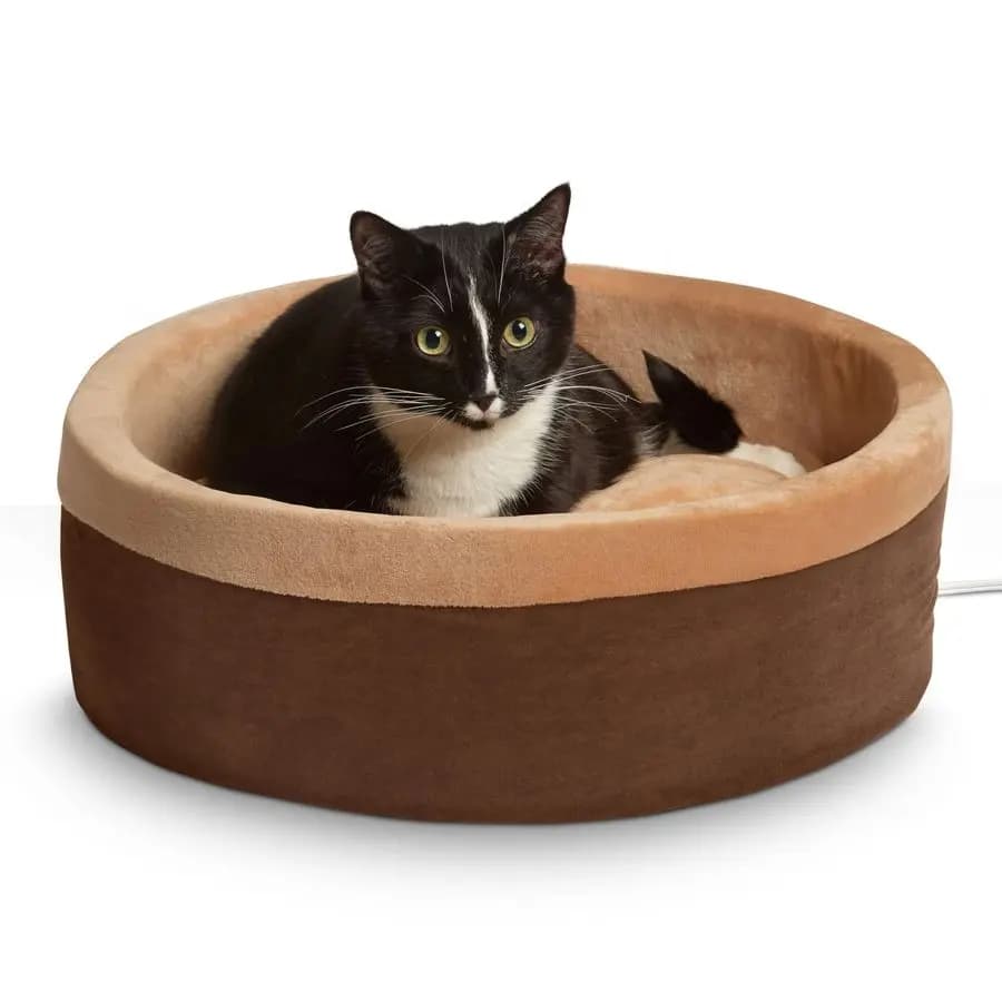 ThermoKitty Cuccia Riscaldata per Gatti e Cani di Taglia Grande da Interno, Cuscino Riscaldante Calmante per Animali Domestici, Lavabile in Lavatrice, Riscaldamento Rimovibile