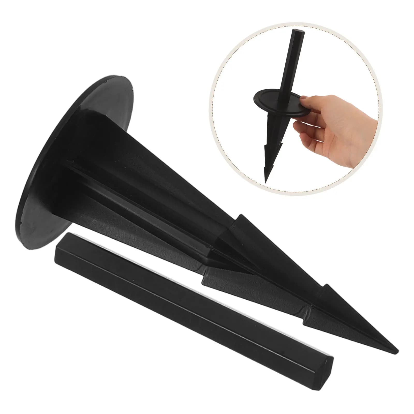 4Pcs Plastic Plant Stakes Simulation Potted Plant Decoration Stable Ground Spikes for Outdoor Indoor Bonsai Display