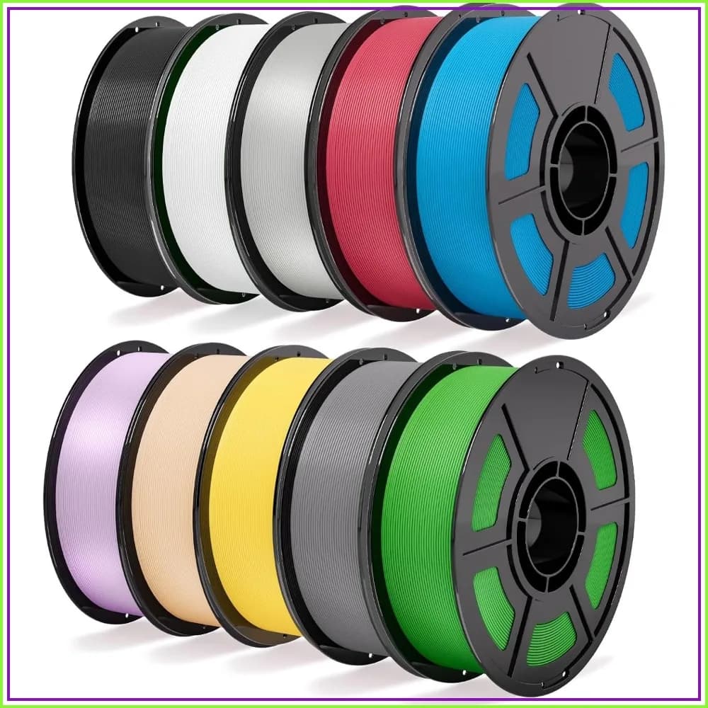 PLA Filament Bundle 1kg, 1.75mm +/-0.02mm, High Speed 30-300mm/s, Neatly Wound for Smooth Printing