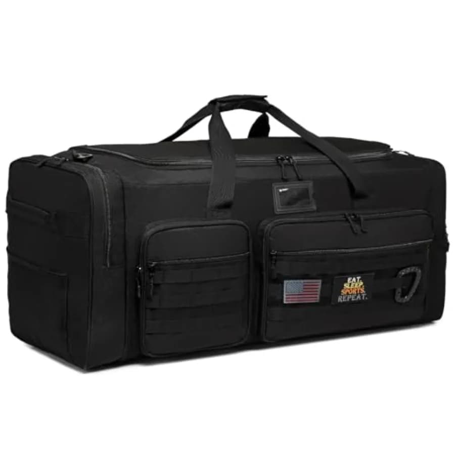 Borsa da Viaggio Extra Large 130L per Uomo, Borsa Resistente per Attrezzature Sportive, Borsa Grande per Hockey, Calcio, Baseball