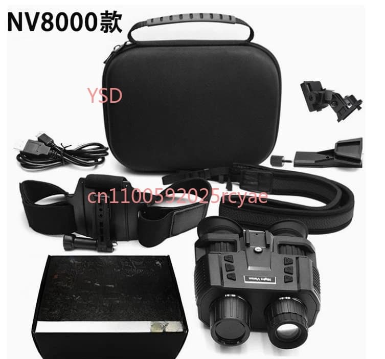 Binocolo per visione notturna NV8000 (occhiali a infrarossi montati sulla testa, HD 1080P, dispositivo di visione notturna universale)