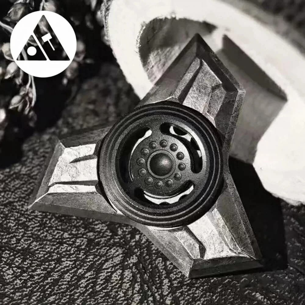 TIERI EDC TANGDAO Fidget Spinner in Acciaio Inox, Giocattoli Antistress per Adulti, Fidget Spinner a Tre Lame, Gadget per Alleviare l'Ansia