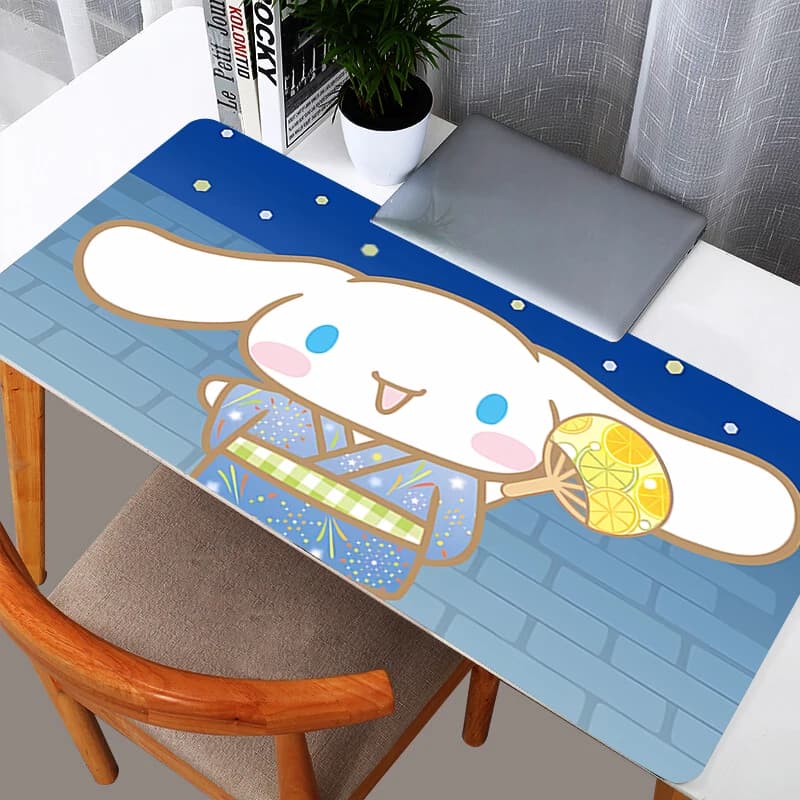 Tappetino per mouse Cinnamoroll xxl Professionale per giocatori di e-sport, tappetino per tastiera in gomma per PC, tappetino per mouse da scrivania per notebook, 800X300