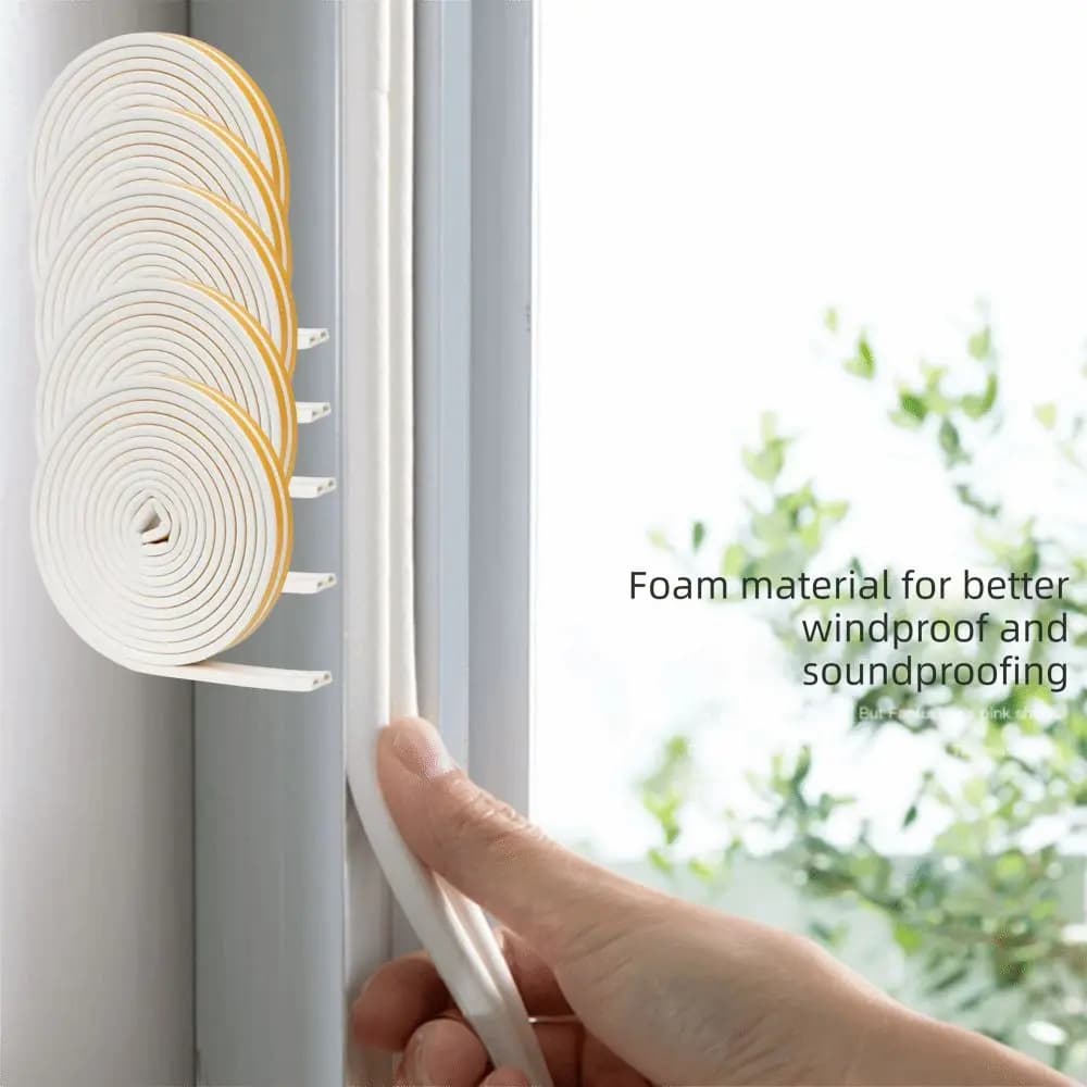 Flexible Weatherstripping Seal Strip Self-Adhesive Durable Windproof Seal Gap Sealing Premium Quality Soundproof Seal
