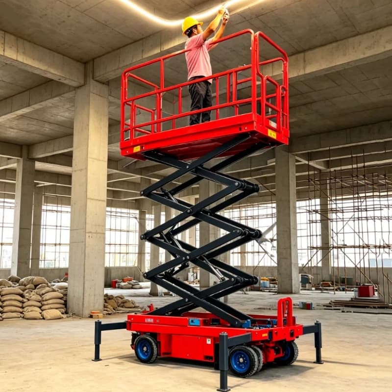 Customized Working Height Lift Electric Platform CE Certified Scissor Aerial Platform For Indoor Building Maintenance