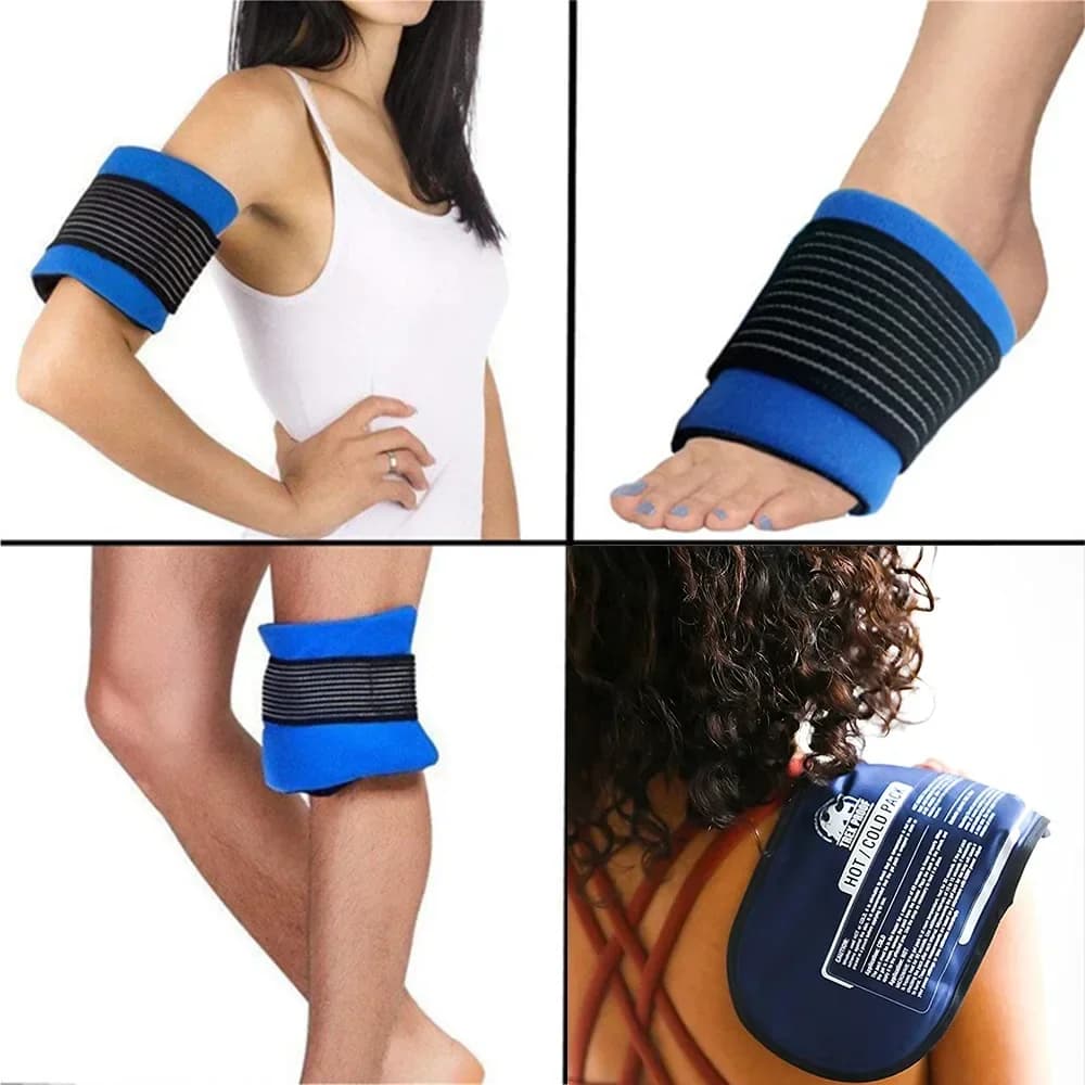 Impacco di ghiaccio flessibile portatile per alleviare il dolore - Impacco di gel riutilizzabile per ginocchio, spalle, caviglie, schiena e altro ancora - Pieghevole per personalizzare
