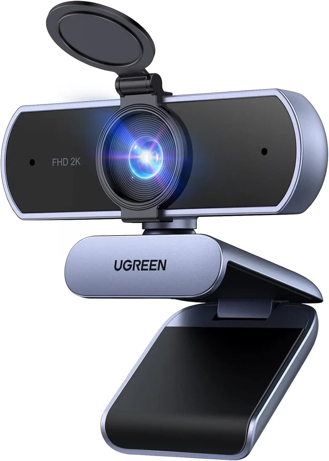 Webcam 2K Ultra HD with Microphone and Cover for PC, Streaming, Video calls on Zoom/Skype/Teams