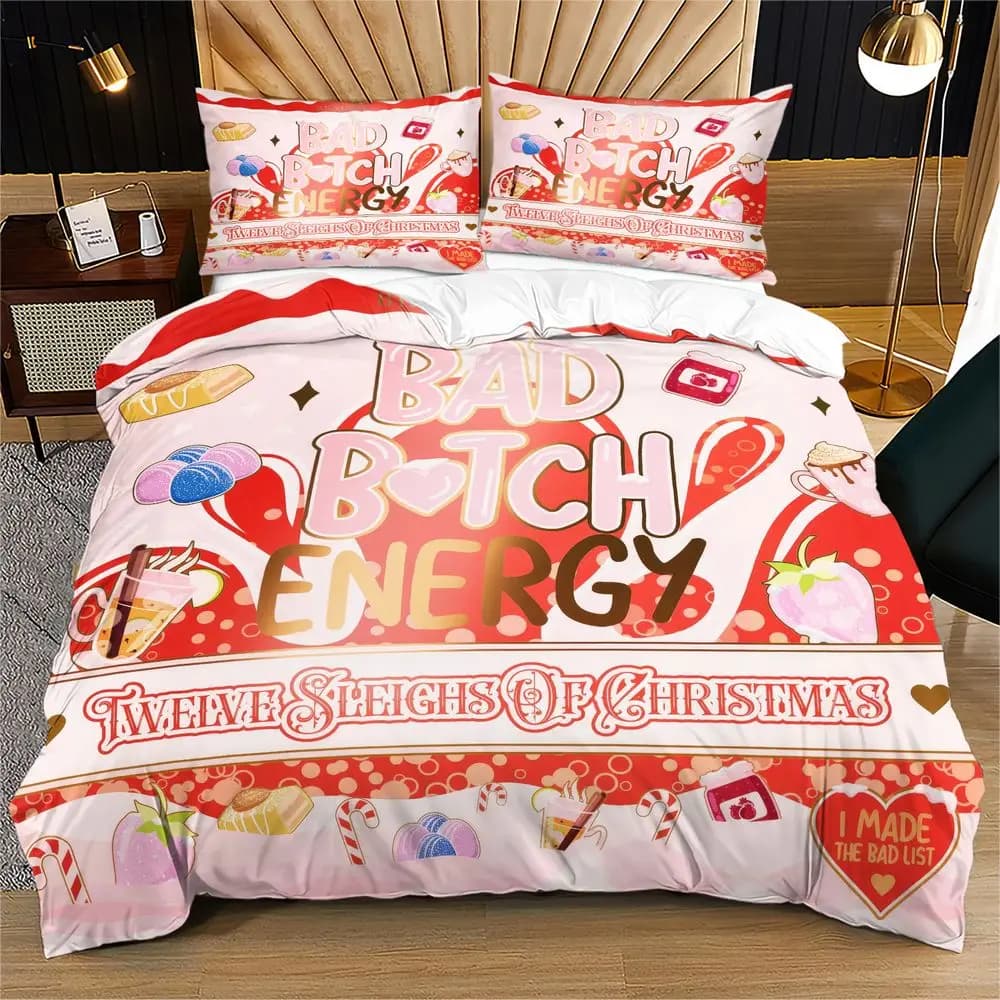 Pink Cherry Print Duvet Cover Set(1 Duvet Cover & 1/2 Pillowcase) Soft BAD Aesthetic Bedding Set for Bedroom Decor