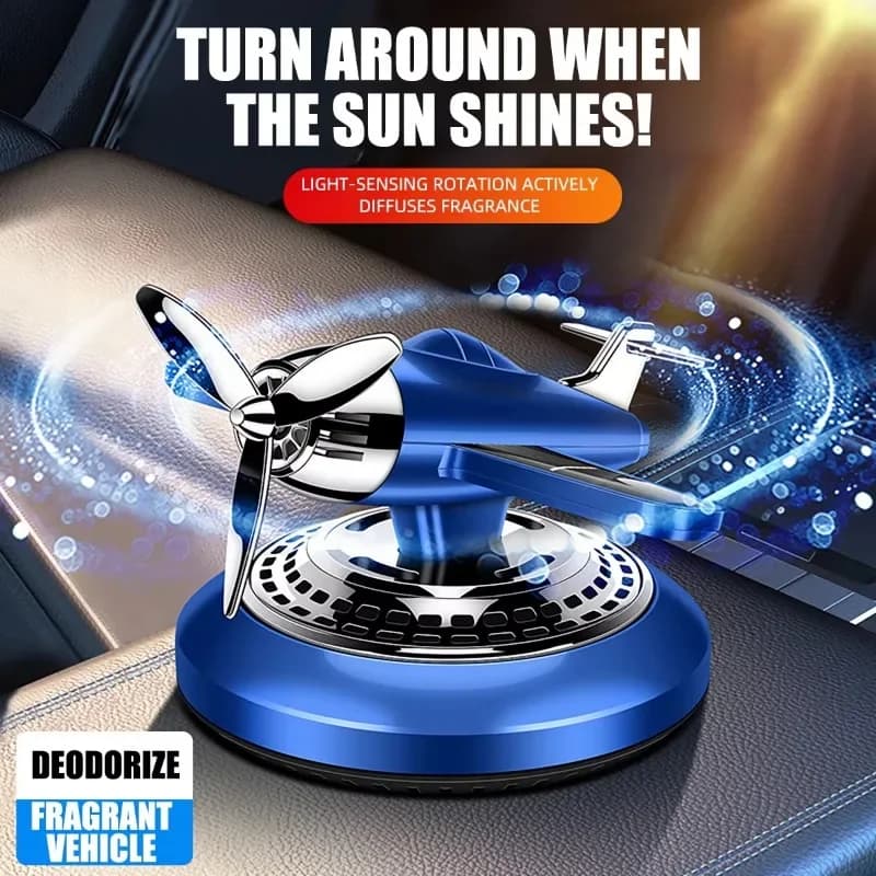 Deodorant for car, aluminum alloy diffuser for solar energy rotary aromatherapy for helicopter, indoor diffuser perfumed car