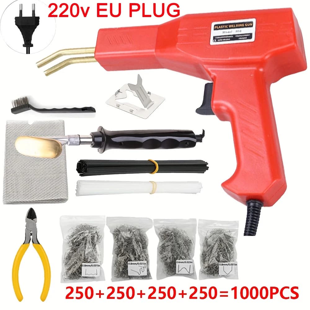 Kit saldatrice in plastica da 50 W - Cucitrice a caldo, strumenti per saldatore per la riparazione di crepe e ammaccature del paraurti dell'auto, attrezzatura per pistola a caldo