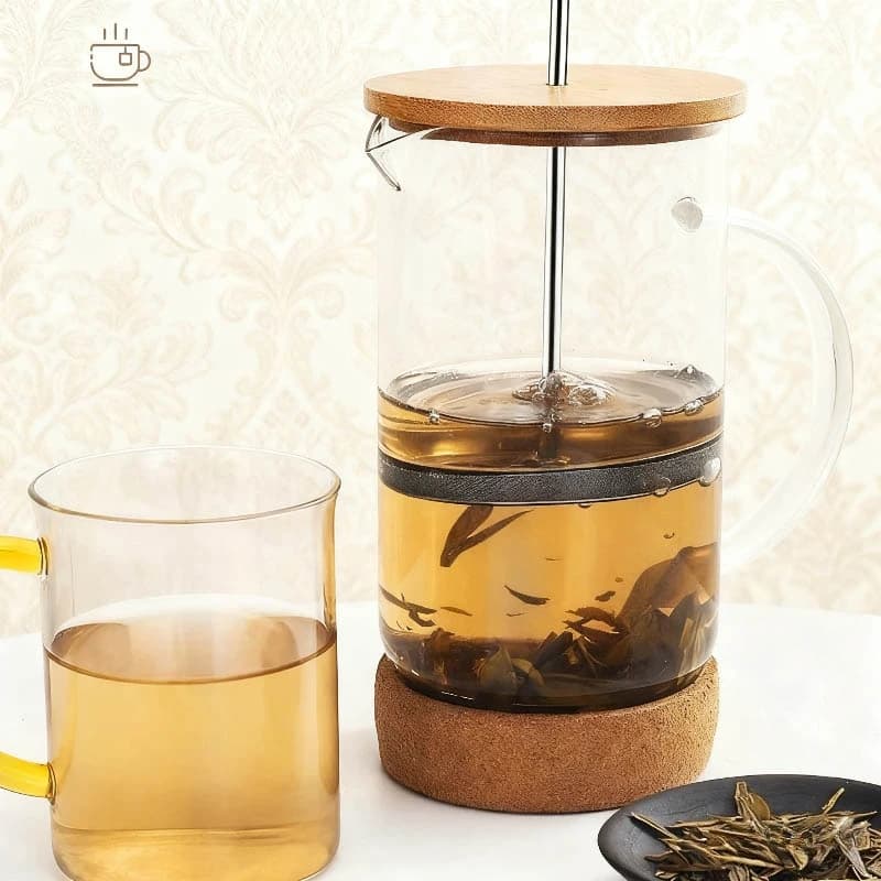 Caffettiera French Press 350-1000ML in Acciaio Inox e Vetro Borosilicato ad Alta Resistenza al Calore, per Uso Domestico