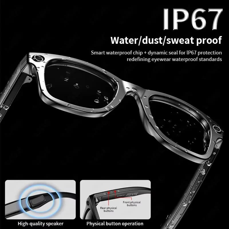 Camera Glasses Smart Sunglasses Photo Video Recording AI Conversation Smart Bluetooth Headset Call Music for Google Pixel 9 pro