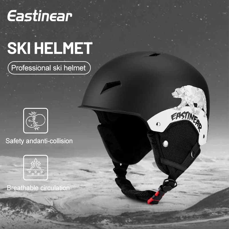Eastinear's New Casco da sci Occhiali da casco All-in-one Attrezzatura da sci invernale professionale per uomo, donna e bambino