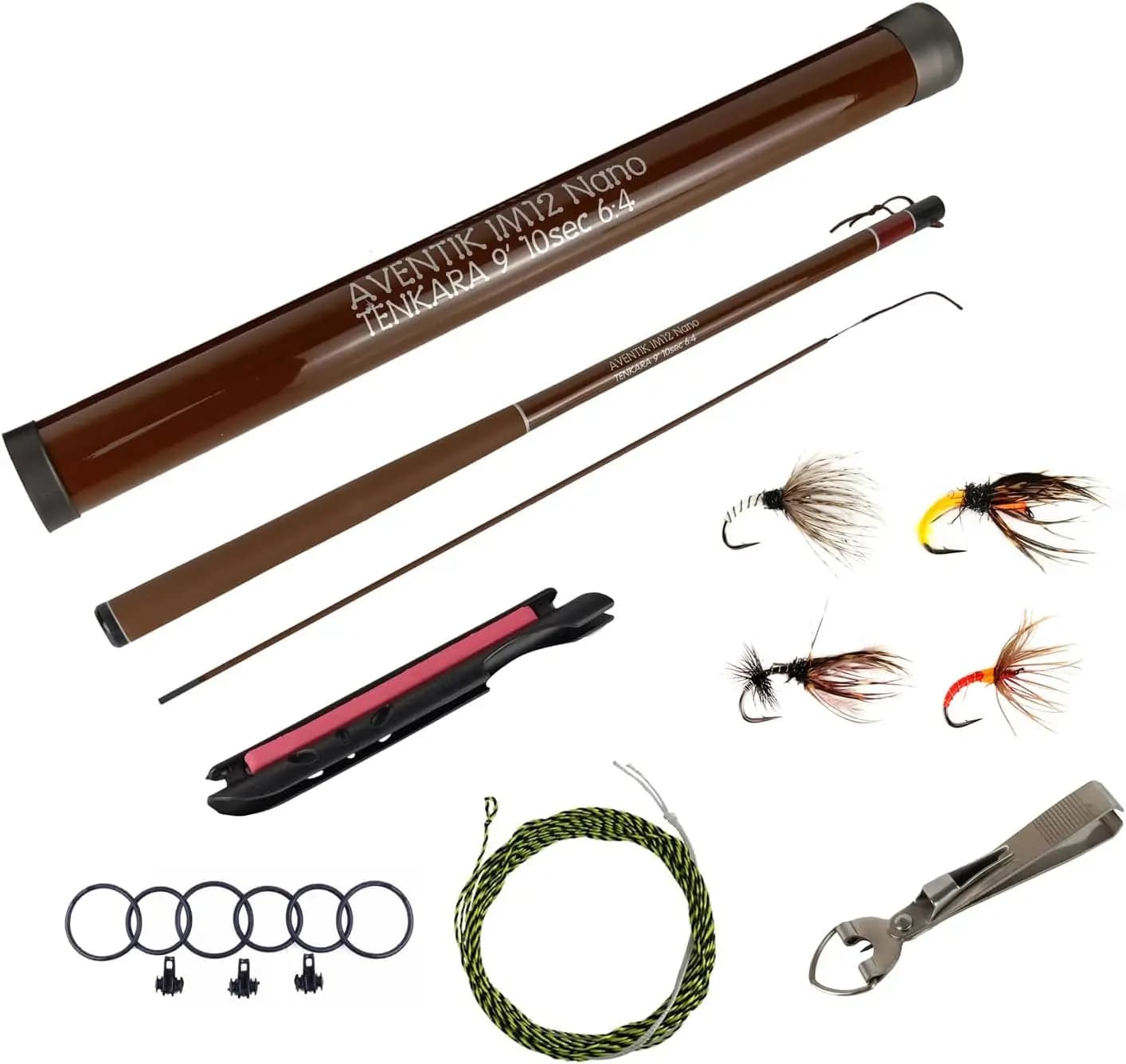 Canna da Pesca a Mosca Tenkara in 5 Misure, con Tubo in Carbonio e Sezioni Extra per Tutte le Condizioni d'Acqua