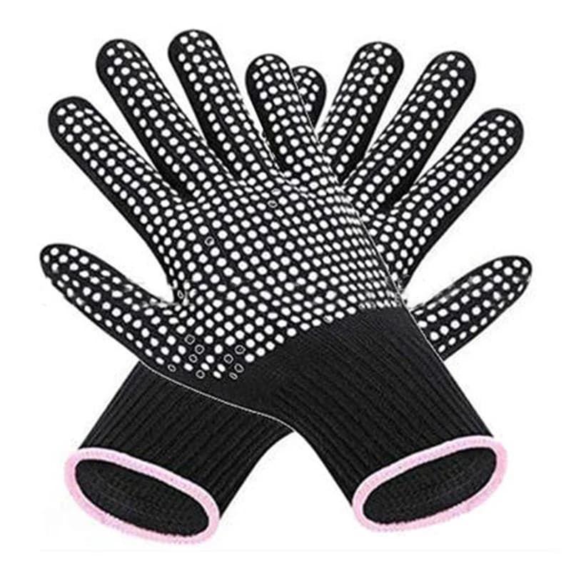 1PC Double Face Hair Plate Permanent Hair Drying Hairdresser Heat Resistant finger gloves tools for hairdresser gloves for thermal styling