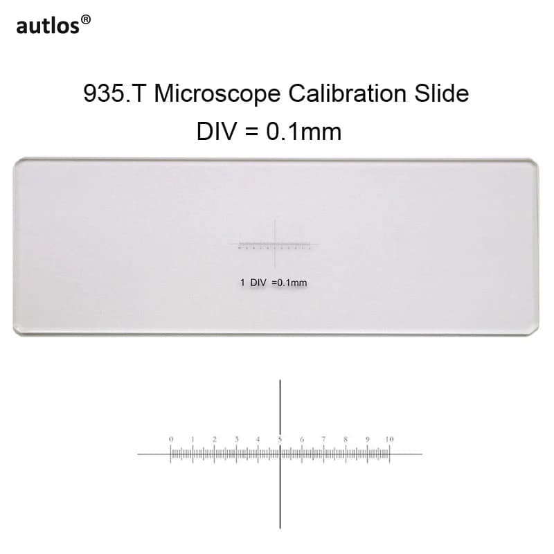 935.T DIV 0.1 millimetri Ottica Occhiali di Calibrazione di Ingrandimento Bilancia Righello Preciso Microscopio Oculare Micrometrico