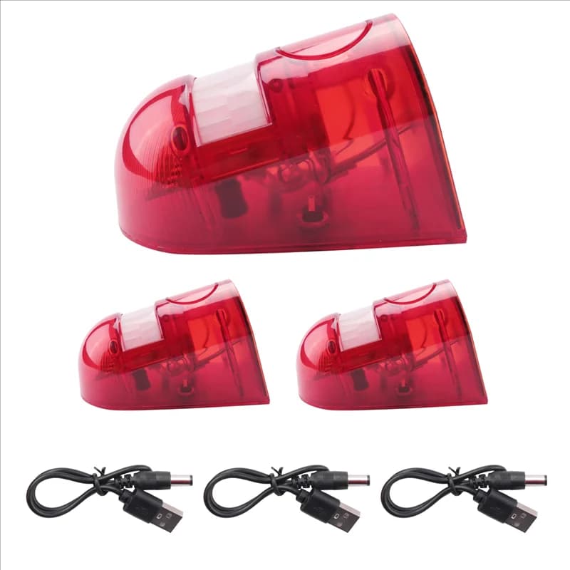 Confezione da 3 luci stroboscopiche solari con allarme sensore di movimento 129DB Sirena di sicurezza sonora IP65 impermeabile per villa fattoria cortile Garden-A86G