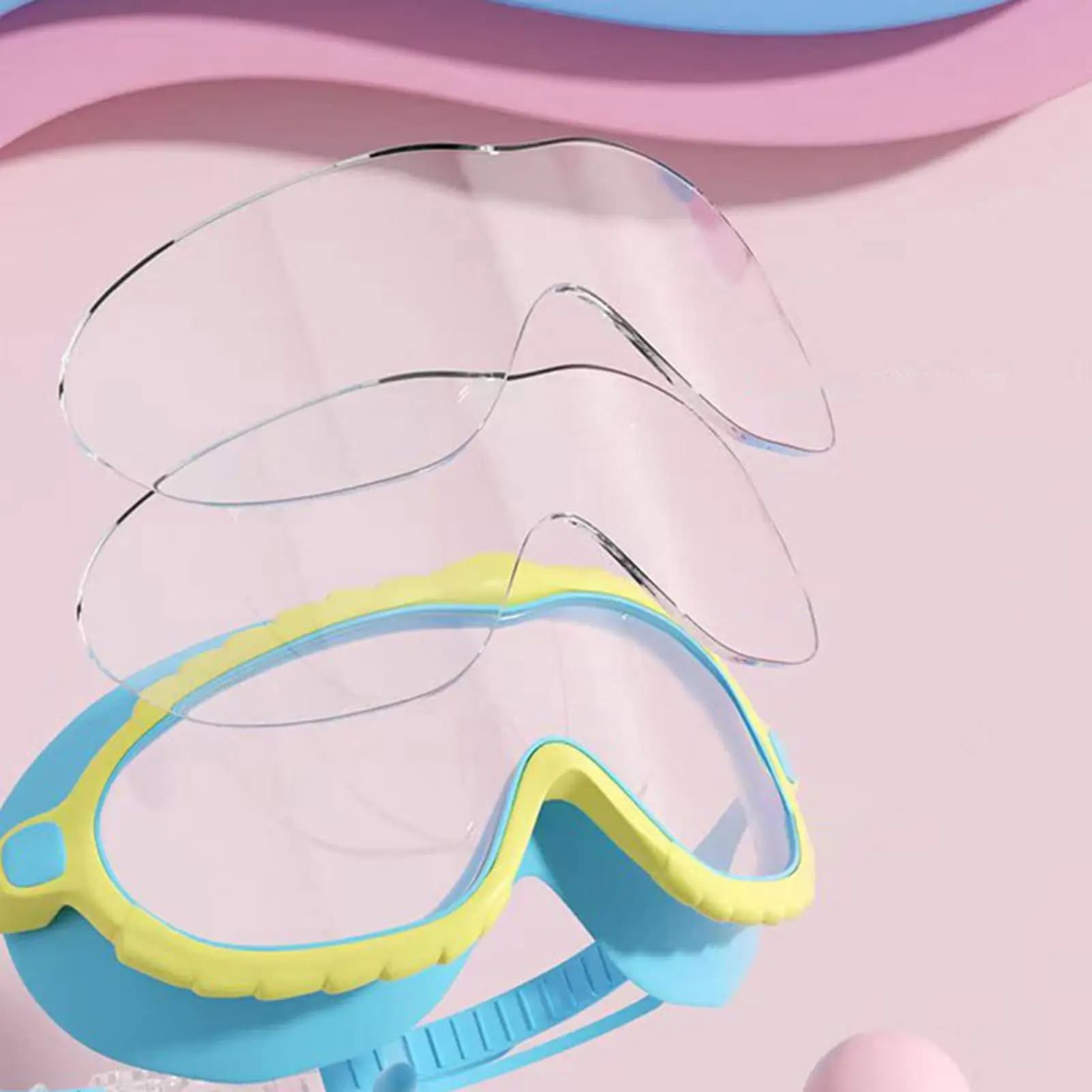 Occhialini da nuoto per bambini, regolabili, antiappannamento, per bambini, per immersioni, vacanze, surf, piscina, fiume, estate