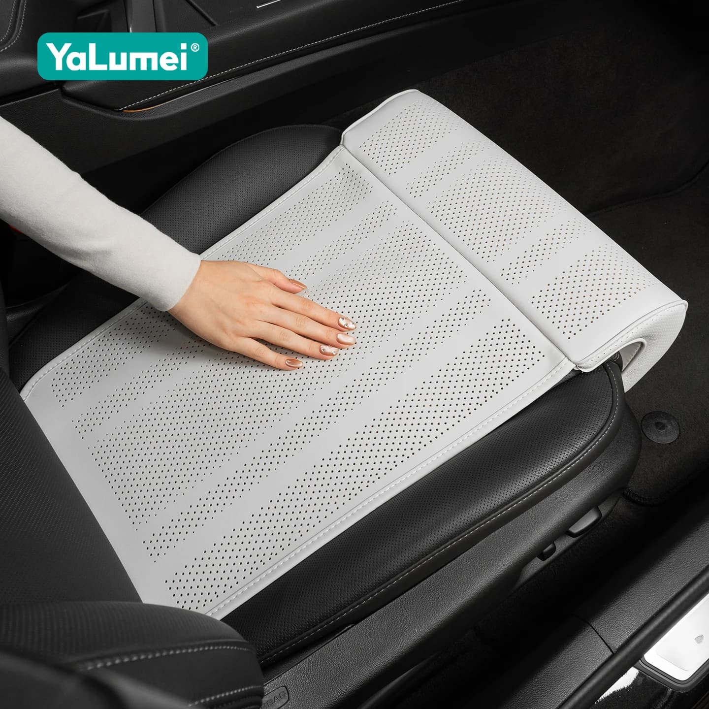 For Hyundai Sonata Nexo DN8 Santa Fe TM Tucson NX4 Staria Ioniq Car Seat Support for Gamba Extension Zerbino Bearing Relief Poggiapiedi Cover