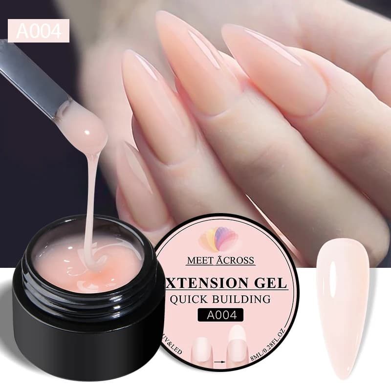 Gel nail extension 8ml Nude Pink White, UV semi-permanent gel enamel for nail reconstruction, nail accessories