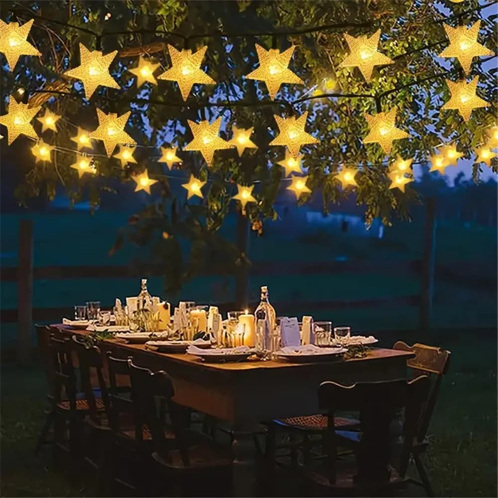 Luci Solari a Stella a LED 100/50/20, Luci Fatate a Energia Solare per Decorazioni di Compleanni e Matrimoni, Lampada Solare da Esterno