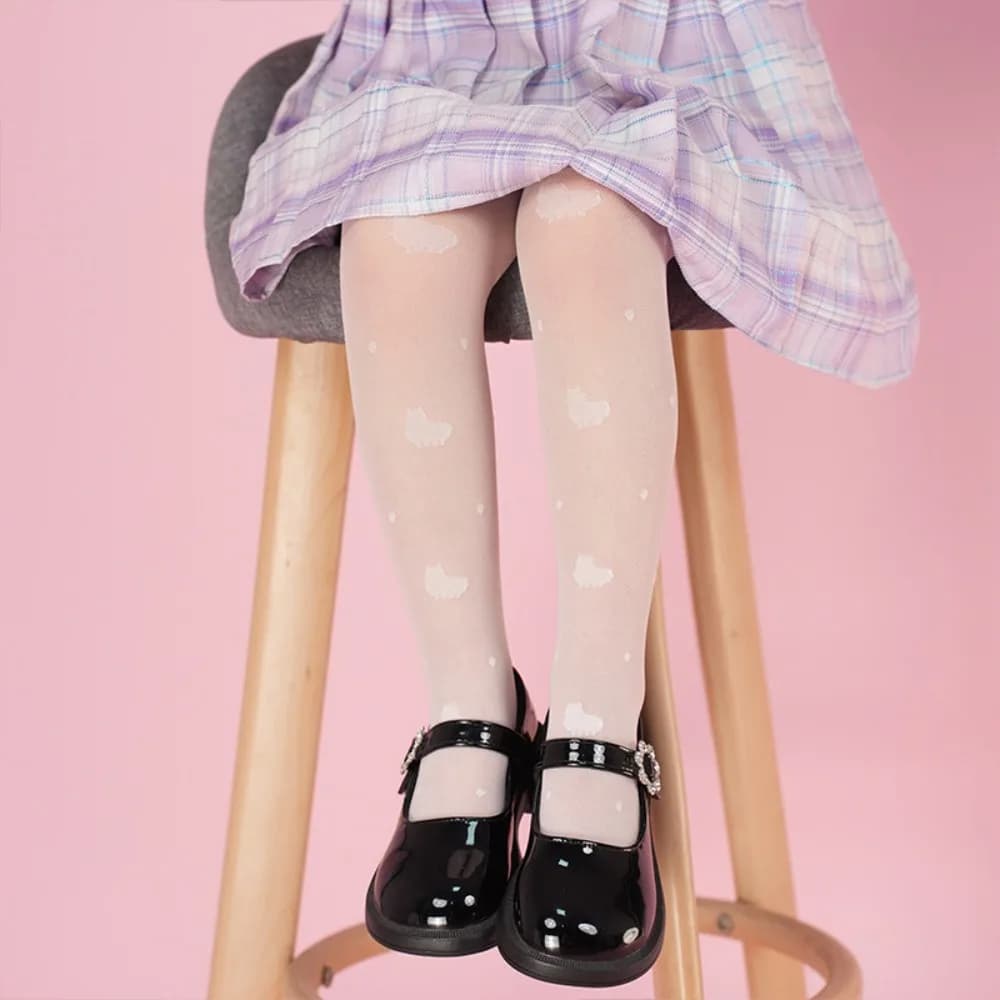 Thin and perforated mesh socks for baby, Lolita style, elastic and breathable, fashionable, white, for babies and girls